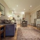 Small open plan kitchen/ living/ dining room.