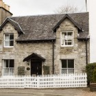 Front door of this traditional Scottish cottage