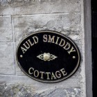 Auld Smiddy Cottage sign.