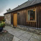 Entrance to cottage, parking for one car on driveway