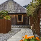 Path leading to cottage entrance