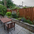 Table and chairs on patio