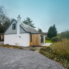 Gravel driveway with ample parking