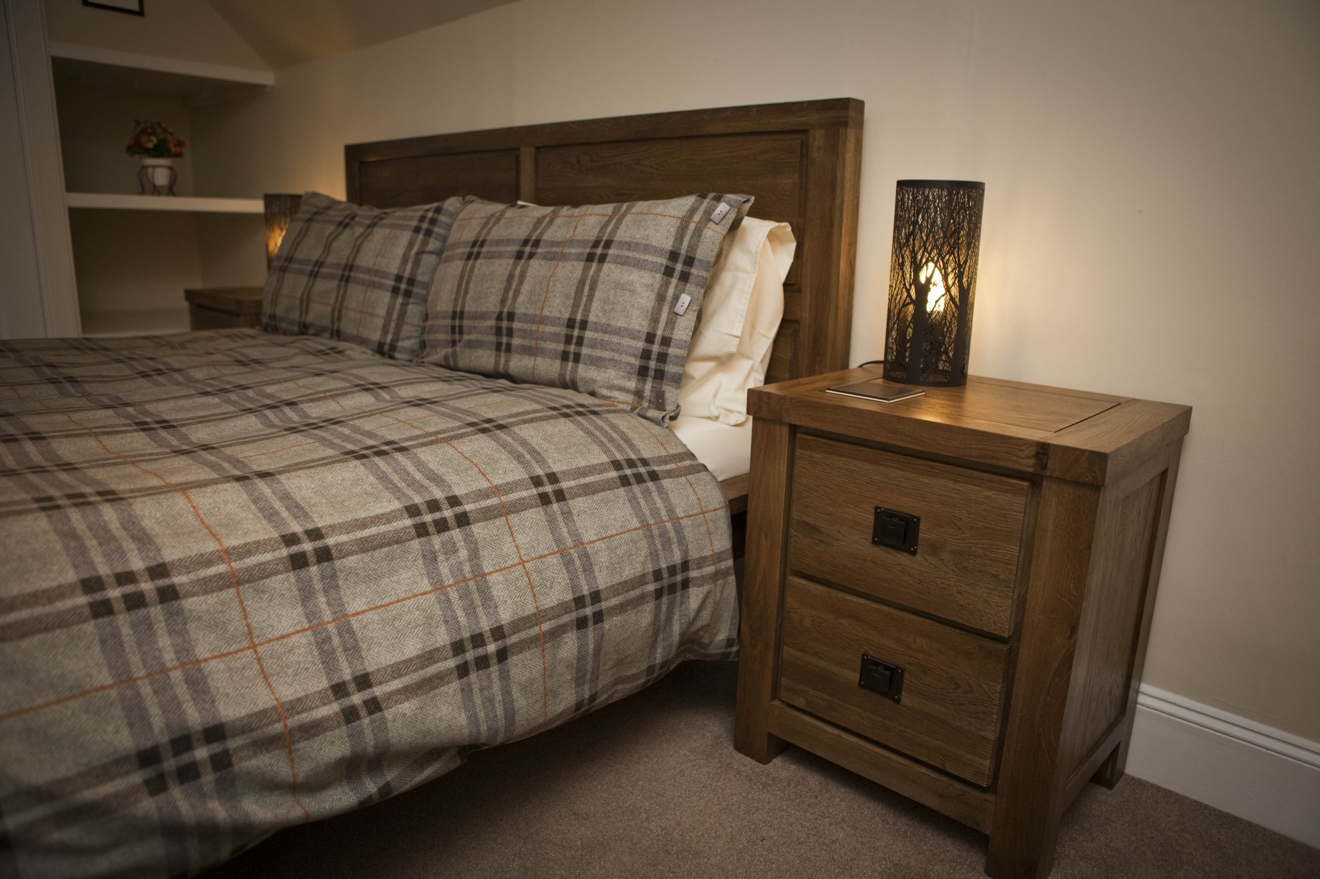 The attractive double bedroom has built in wardrobes offering excellent hanging and storage space.