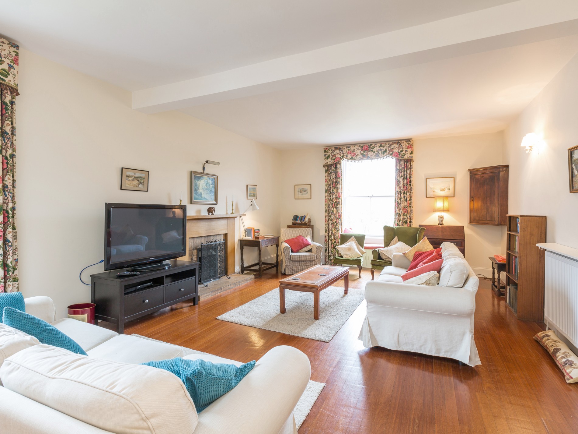 Living room with sofas and TV